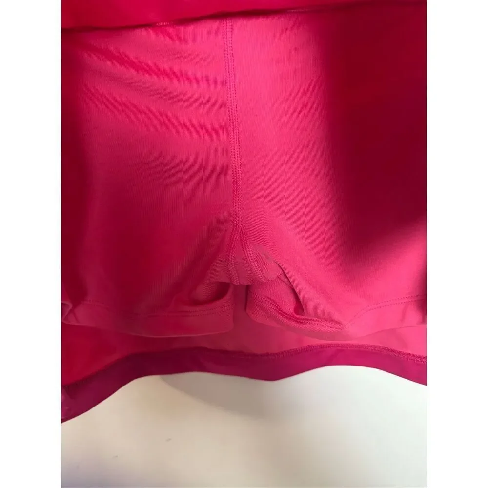 NIKE Border Tennis Skort Fireberry Pink Size Small Athletic Tenniscore Activewea